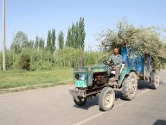 01 Tractor On The Side Of The Road Just After Leaving Kashgar